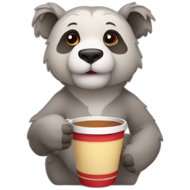 coala with a cup emoji