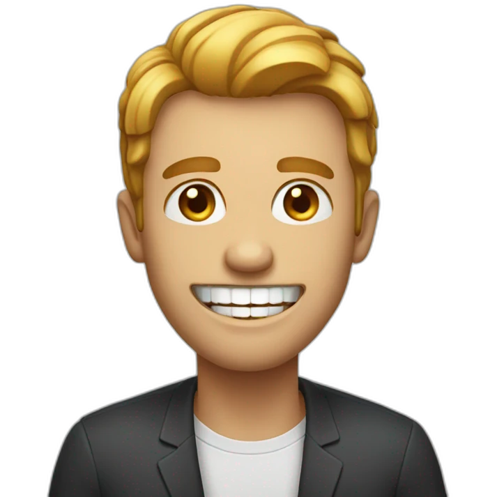 man with long teeth emoji