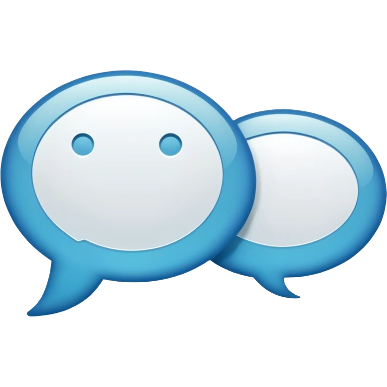 double speech bubbles overlapping emoji