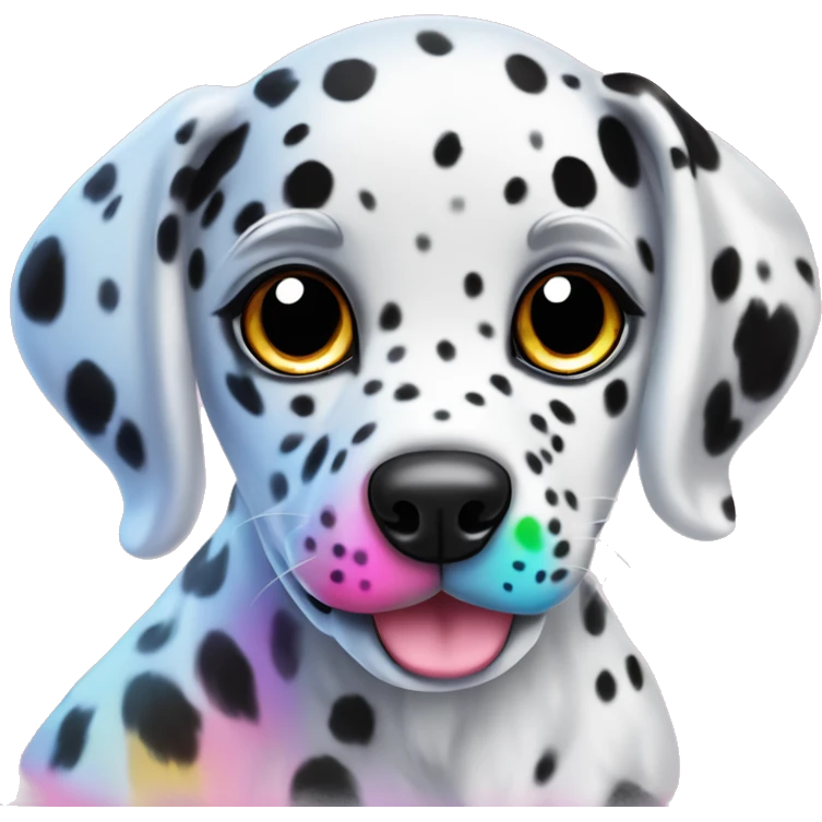 lisa frank rainbow dalmatian puppy emoji