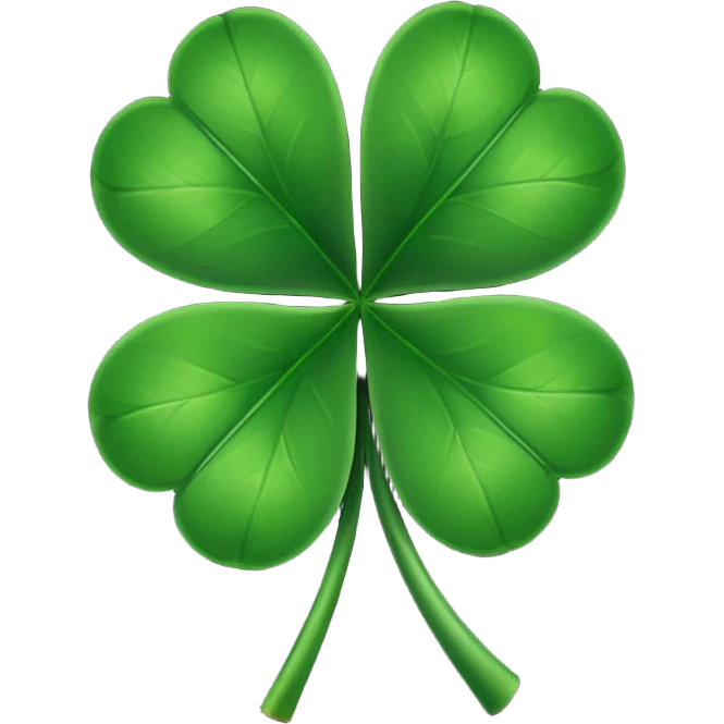 5 leaf clover in black emoji