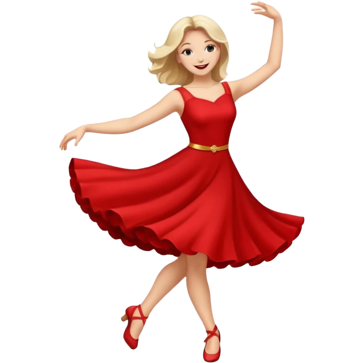 red dress full body dance emoji