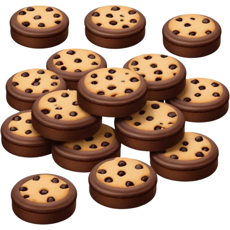 A plate of chocolate shortbread cookies emoji