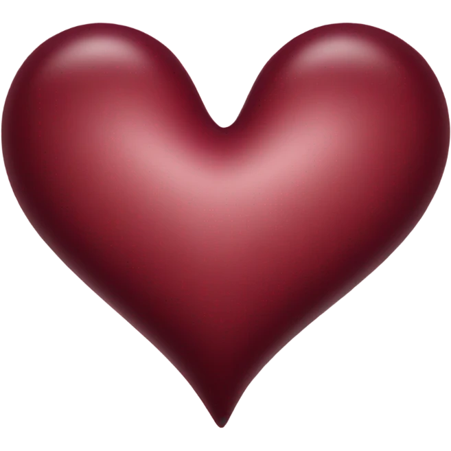 burgundy heart with the inscription AIW emoji