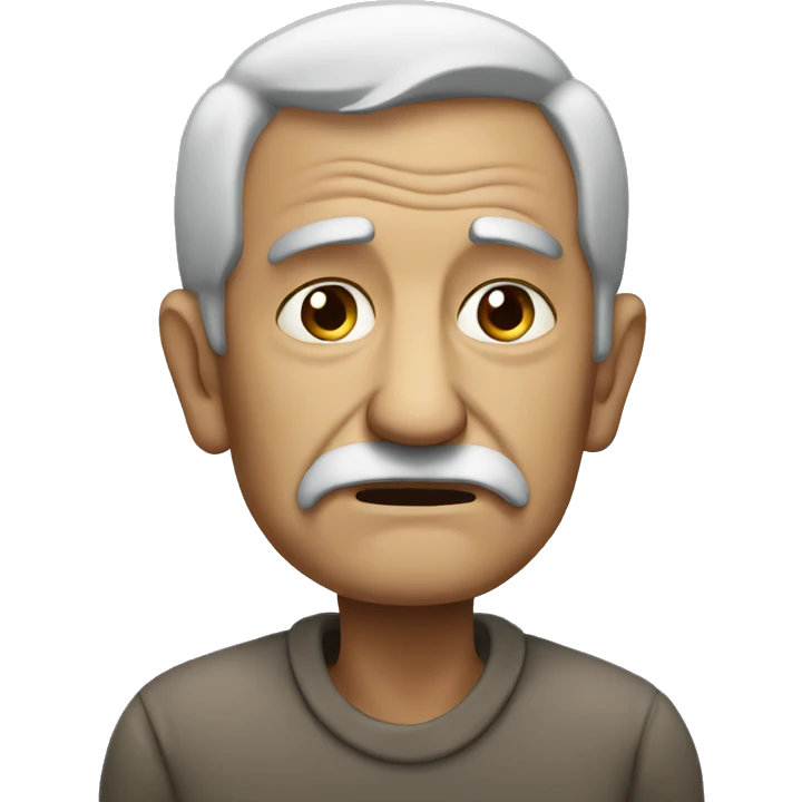 old sad poor man emoji