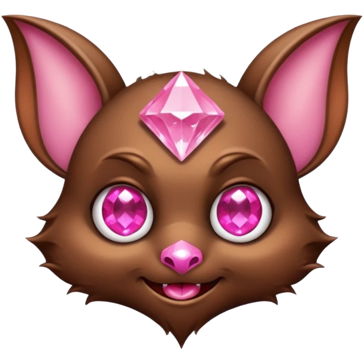 a normal bat witha pink diamond in its forhead emoji