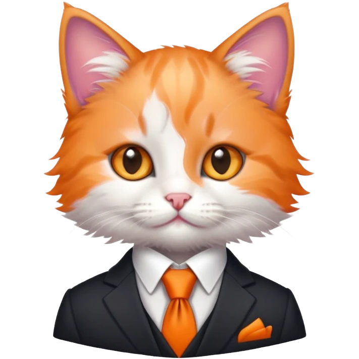 kitten in a suit emoji