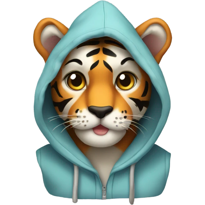 Bengal Tiger Wearing A hoodie emoji