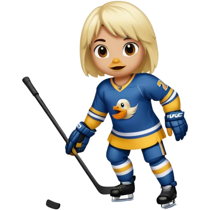 Duck with Wayne Gretzky  emoji