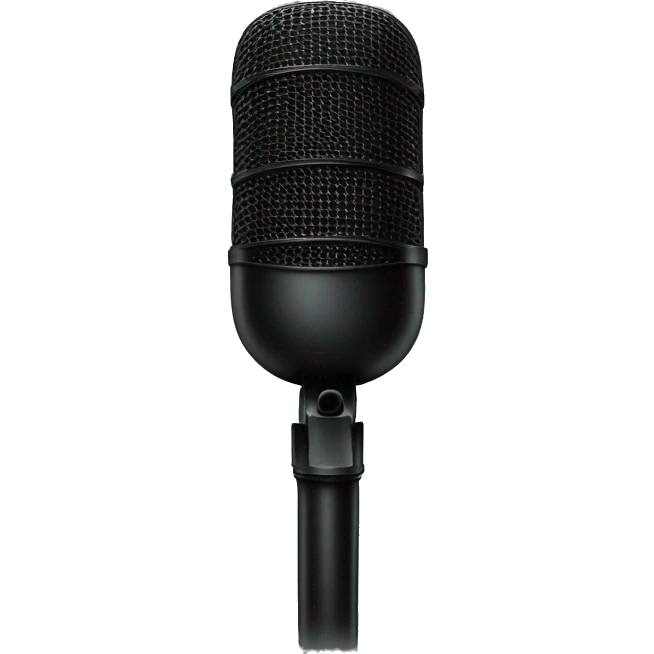 Studio microphone on a black background  emoji