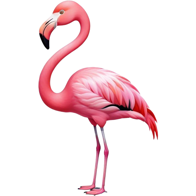 Flamingo pink bird emoji