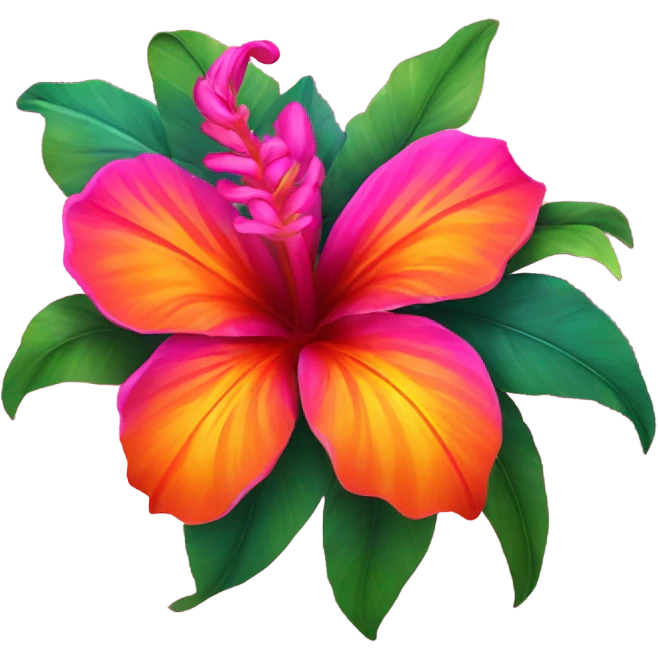 Really pretty tropical flower emoji