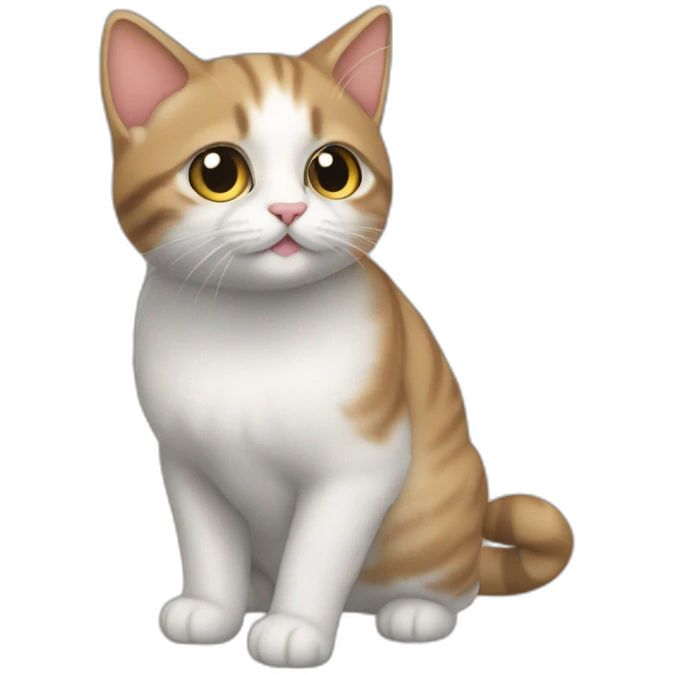 Petit chat sur un dofin emoji