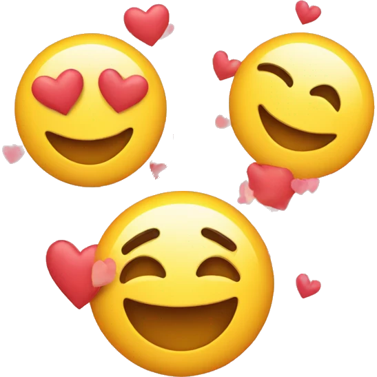 Smiley face with hearts around it emoji