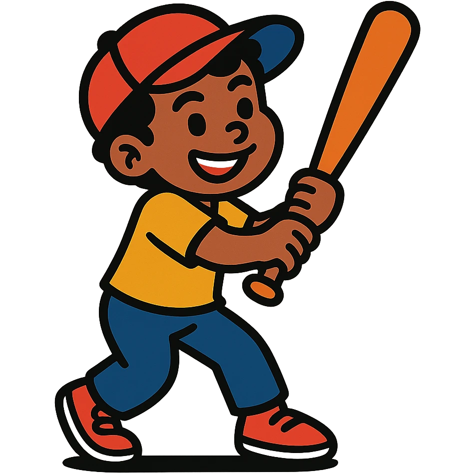 Cuban boy playing baseball emoji