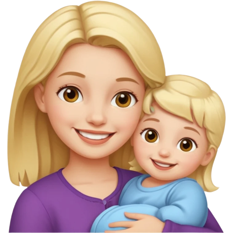 One girl with a baby emoji