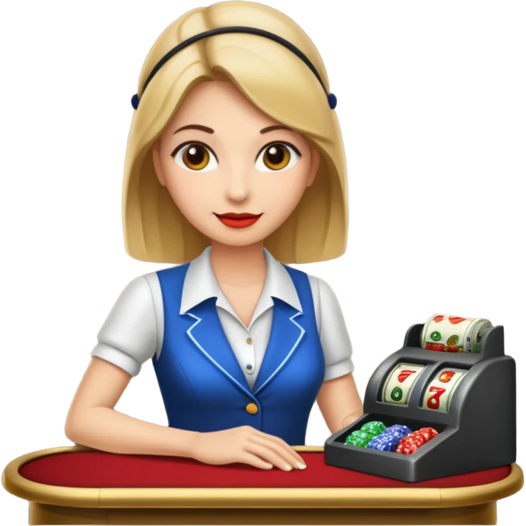 casino cashier woman emoji