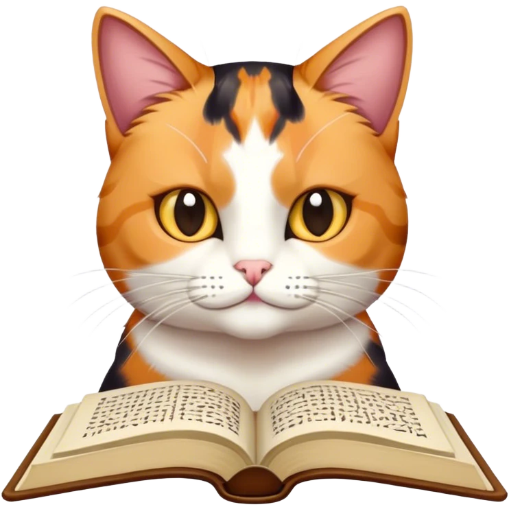 cat reading Qu’ran emoji