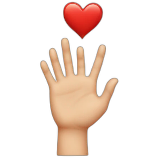 Coeur avec des mains emoji