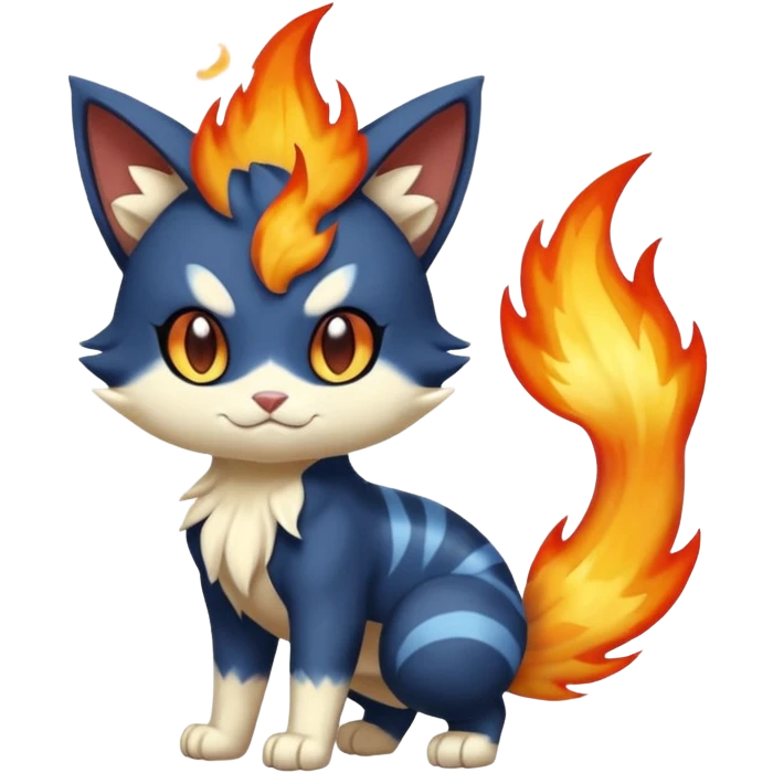 Meowstic-Torracat-Fakémon-hybrid-creature (full body)  emoji