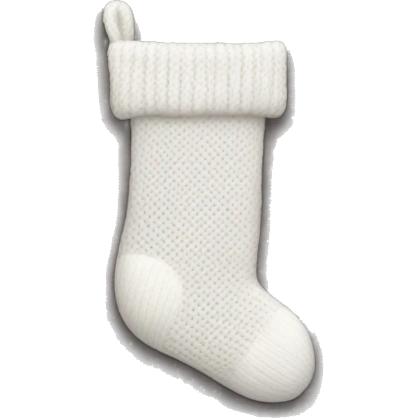 White knit stocking  emoji