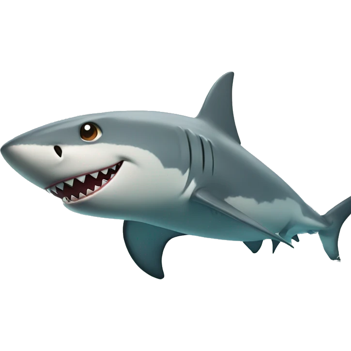 shark surfing on a clownfi emoji