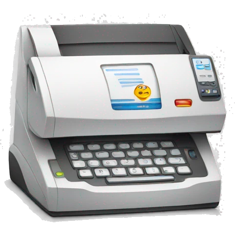 fax machine with box emoji