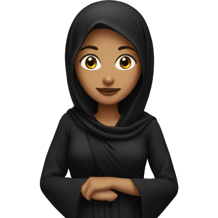 Saudi Arabia woman with black dress emoji