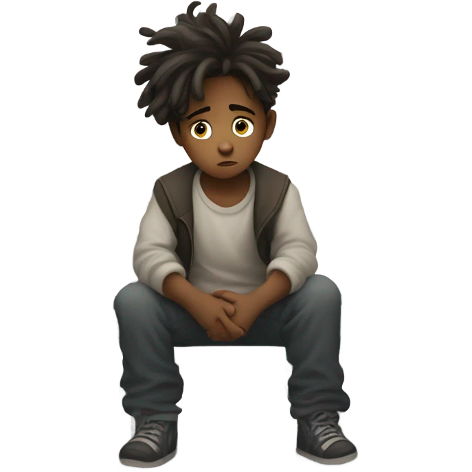 Sad boy in jail cell emoji