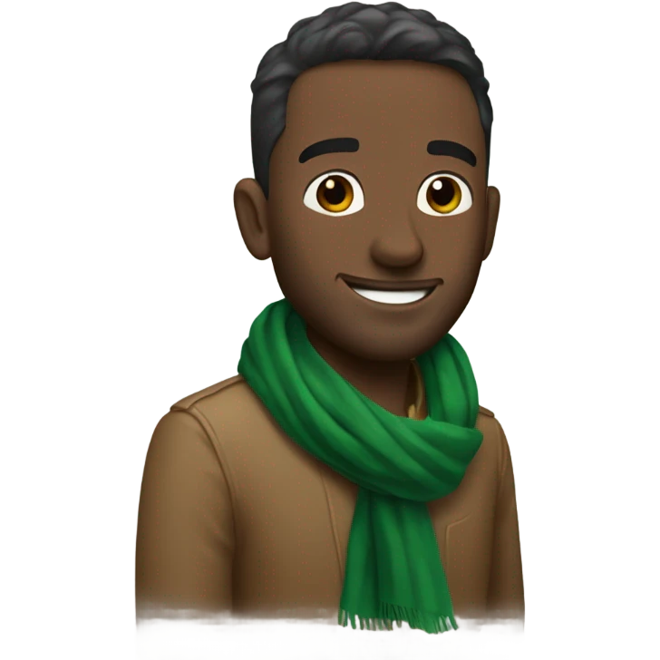 Man bregman with green scarf emoji
