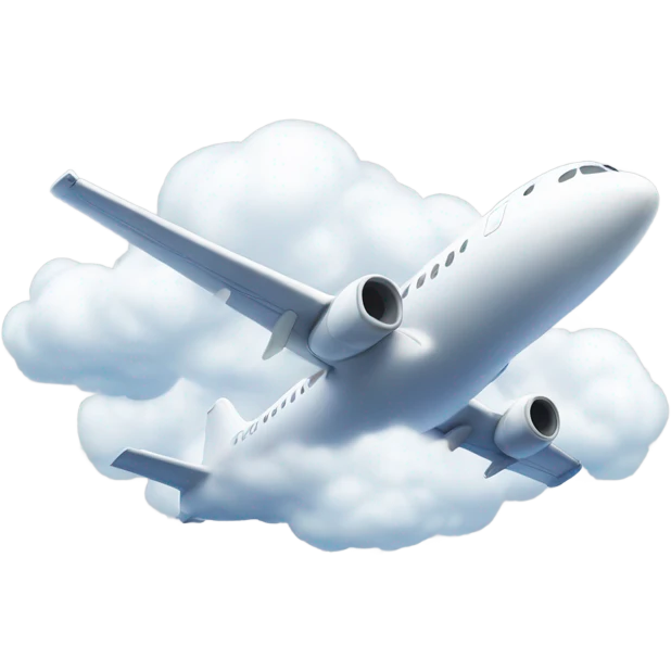 Plain in the clouds emoji