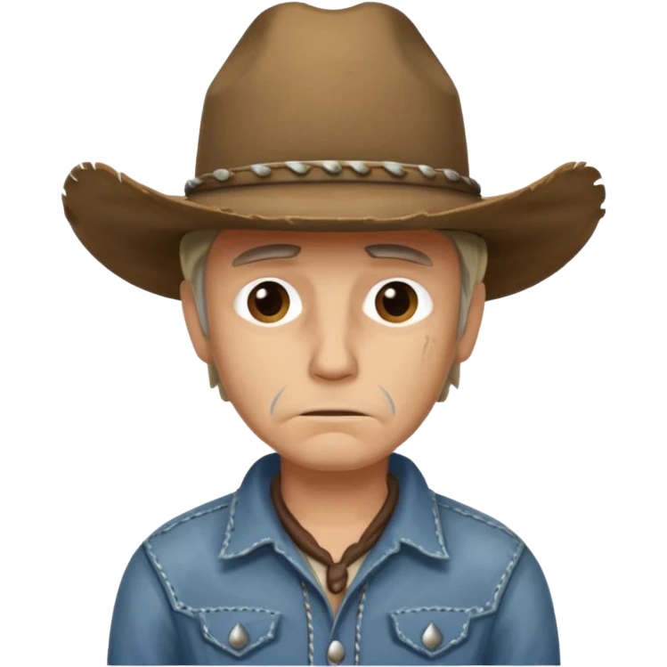 Sad cowboy emoji