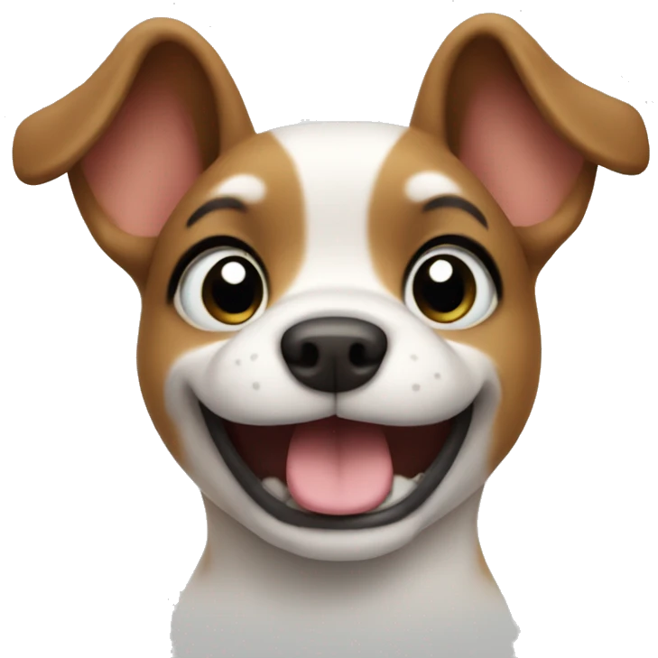 Cute dog with thumbs up emoji