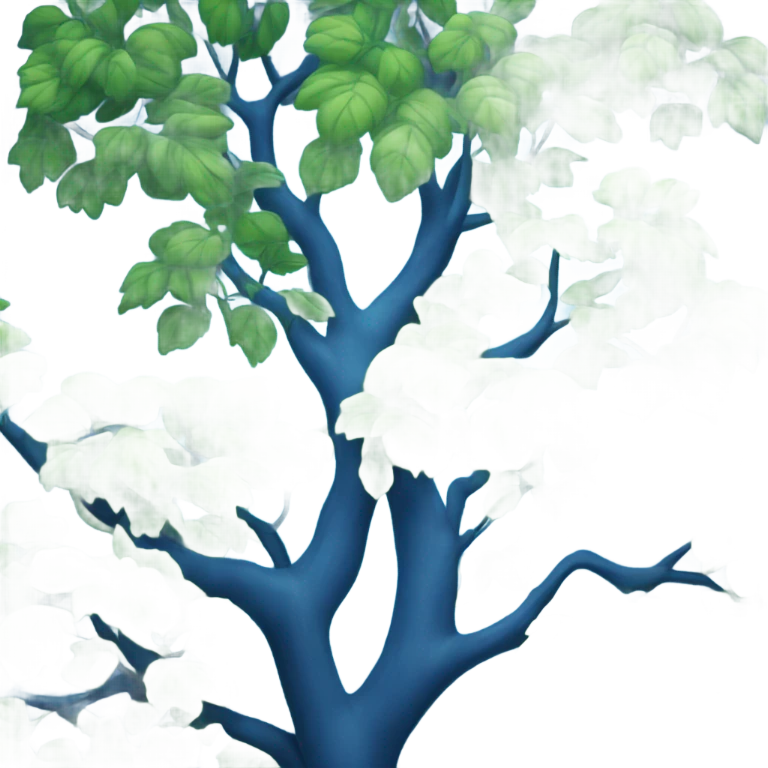 Tree top blue emoji