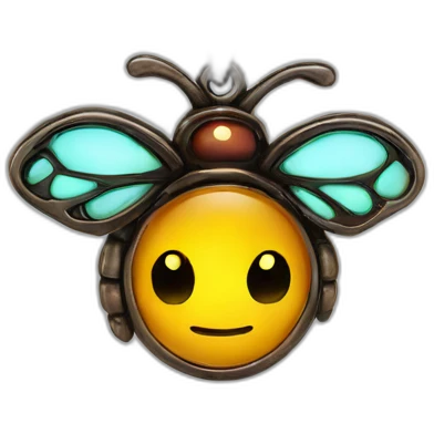Firefly pendant necklace emoji