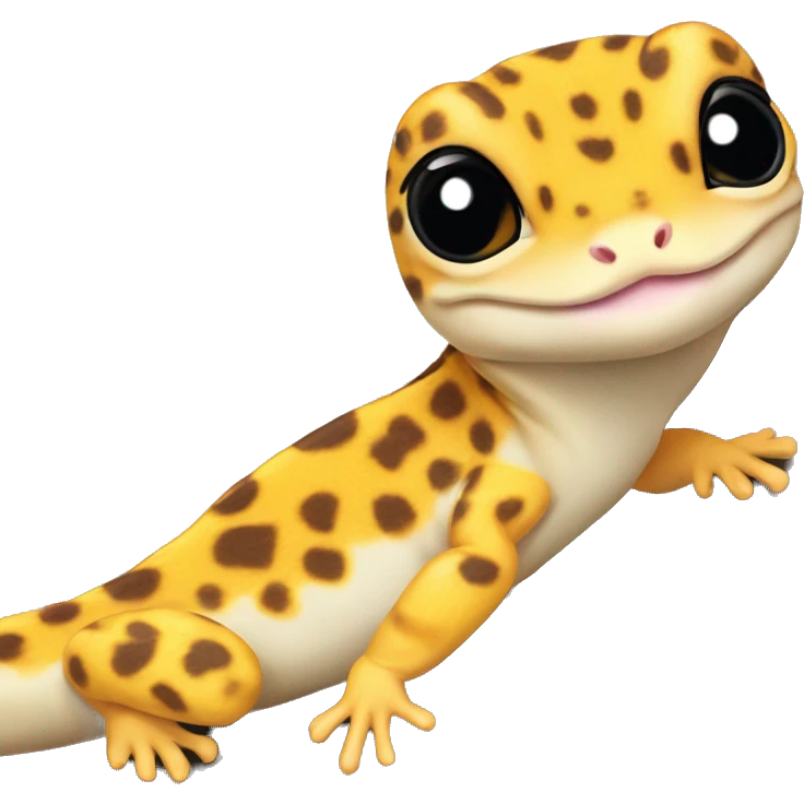 leopard gecko yellow and orange emoji