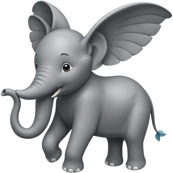 Flying elephant emoji