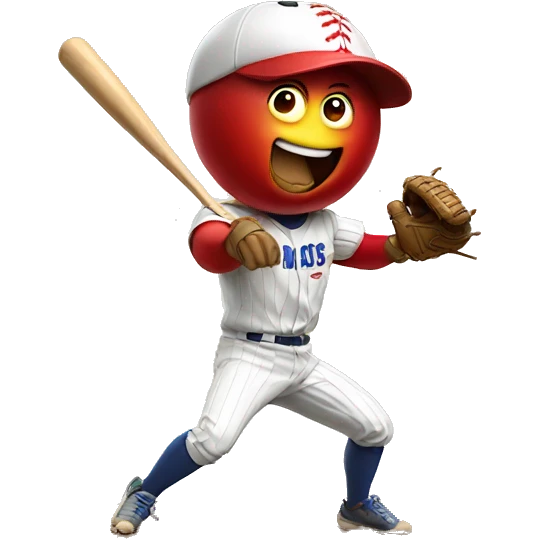 Apple throwing a baseball emoji