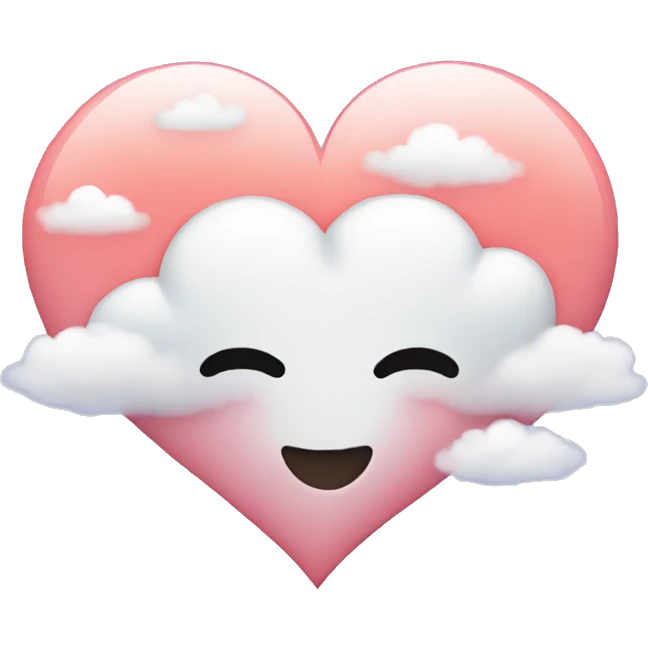 Heart with cloud emoji