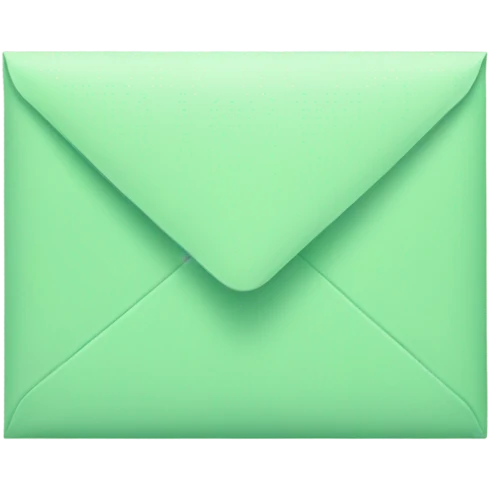 pastel green envelope emoji