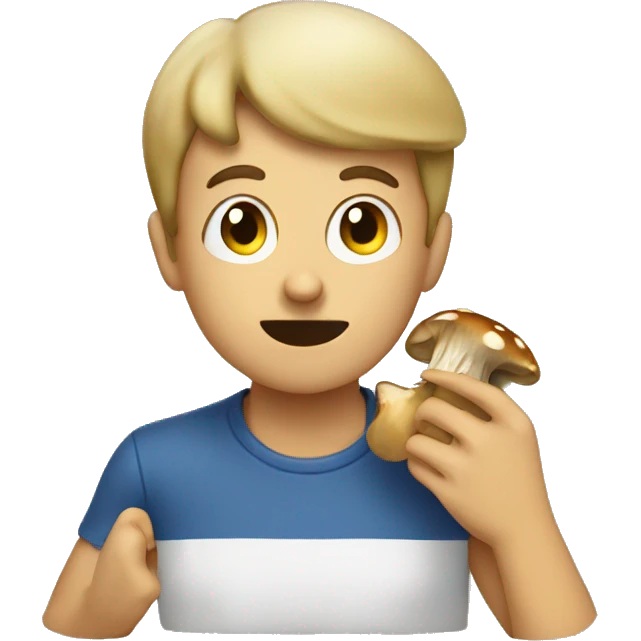 person eating mushrooms emoji