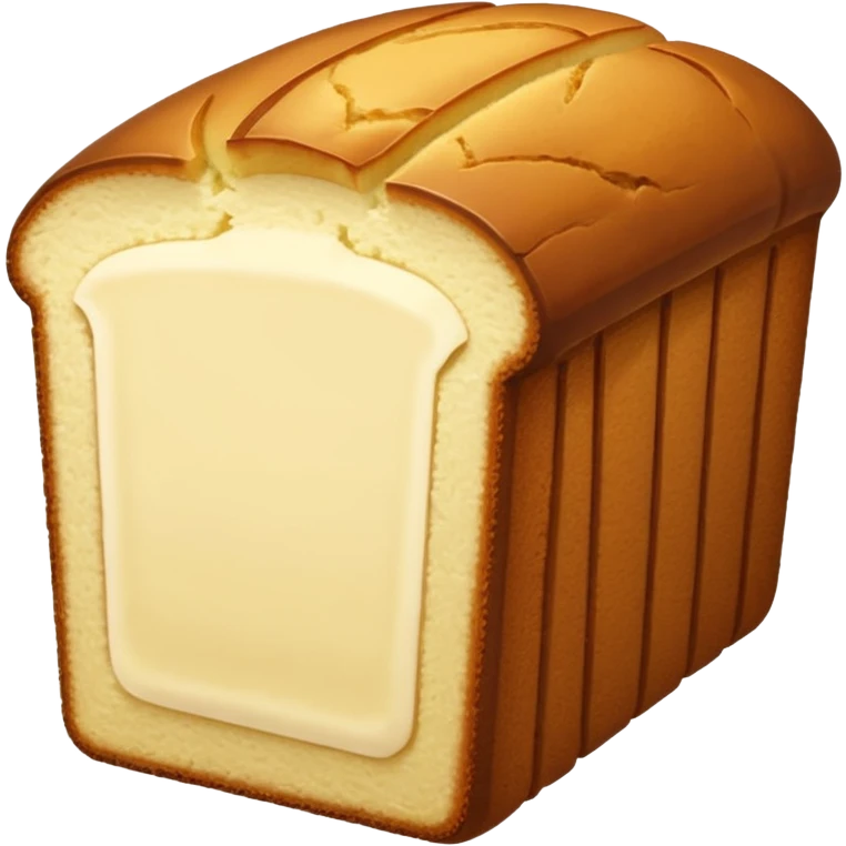 pound cake, golden brown, simple emoji