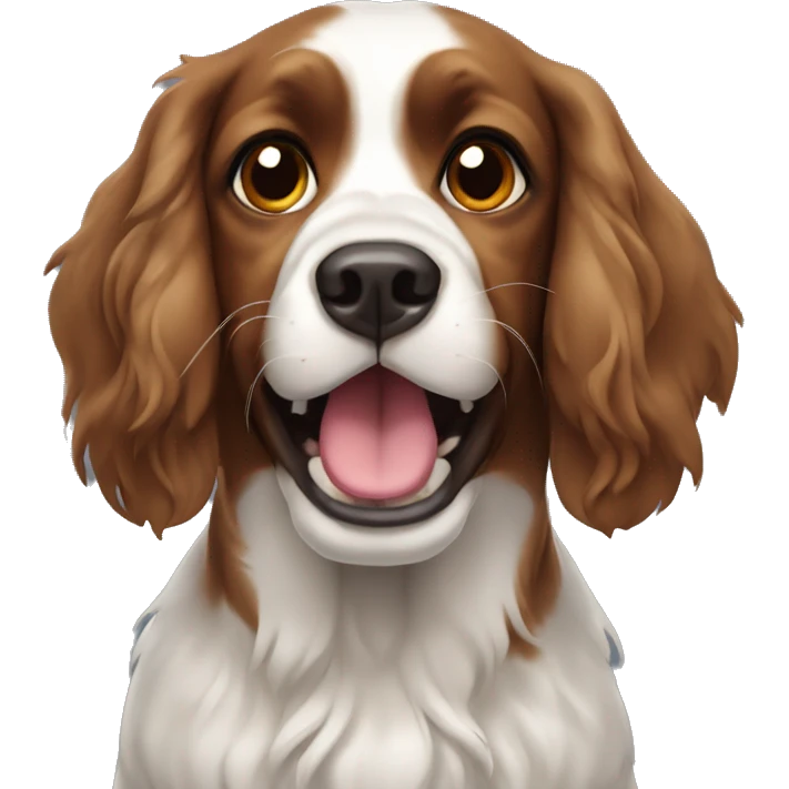 Kavalier spaniel dog cry emoji