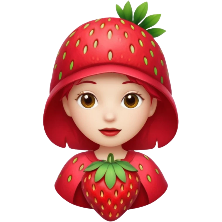 A strawberry outfit emoji