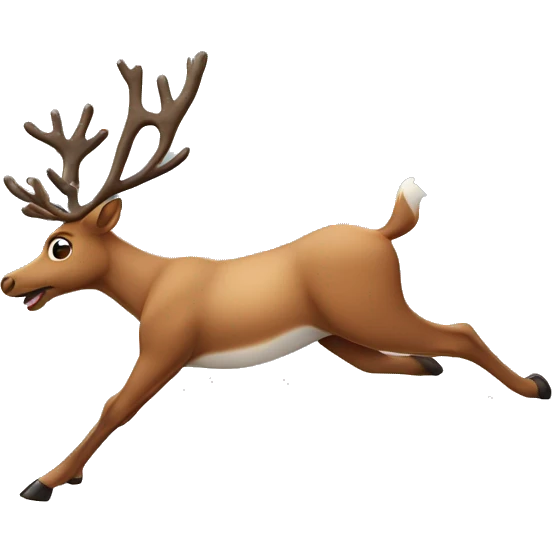 reindeer running on roof emoji