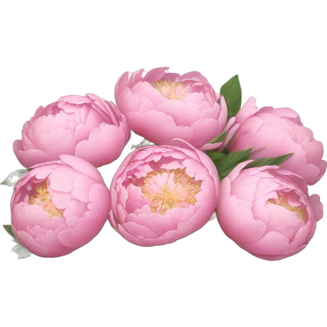 Baby pink Peonies in a box  emoji