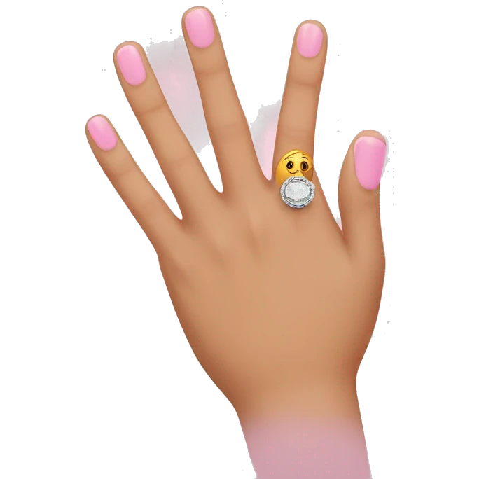 Pinky and ring finger sticking out emoji