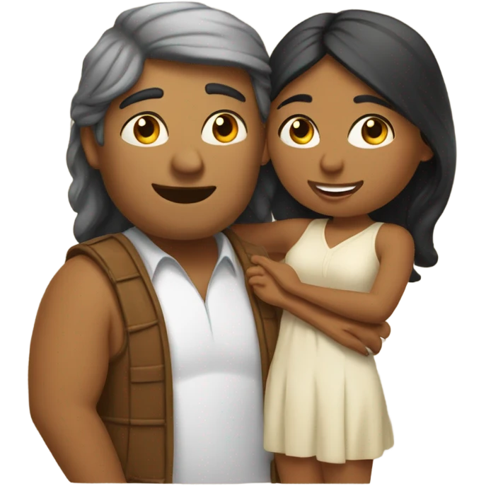 Indian women and white male emoji