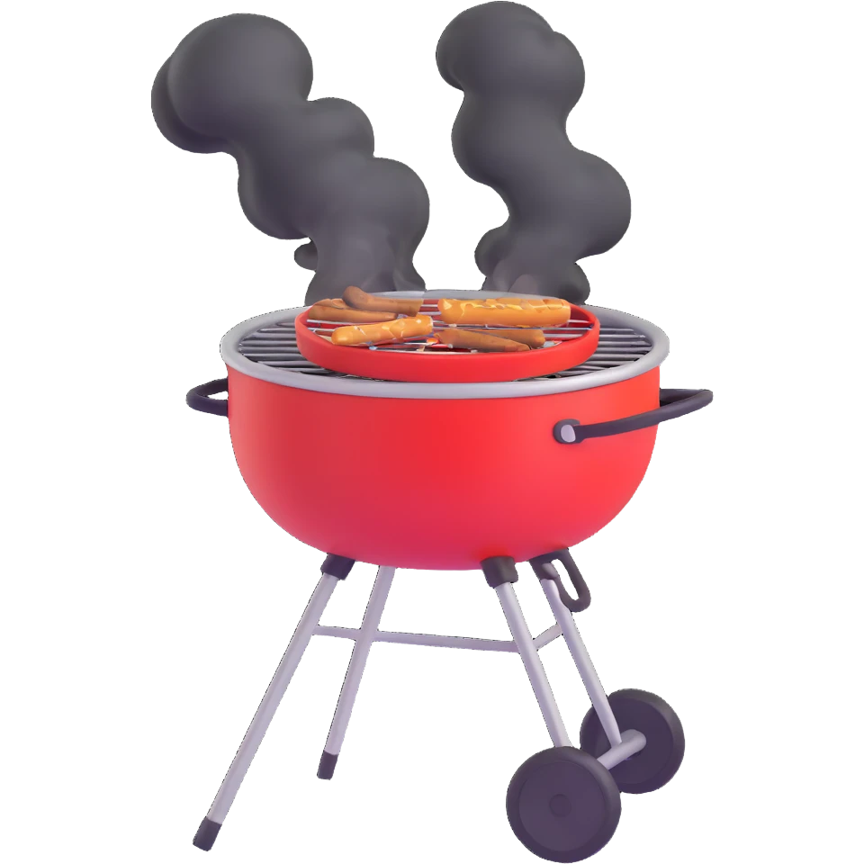 grill with smoke emoji