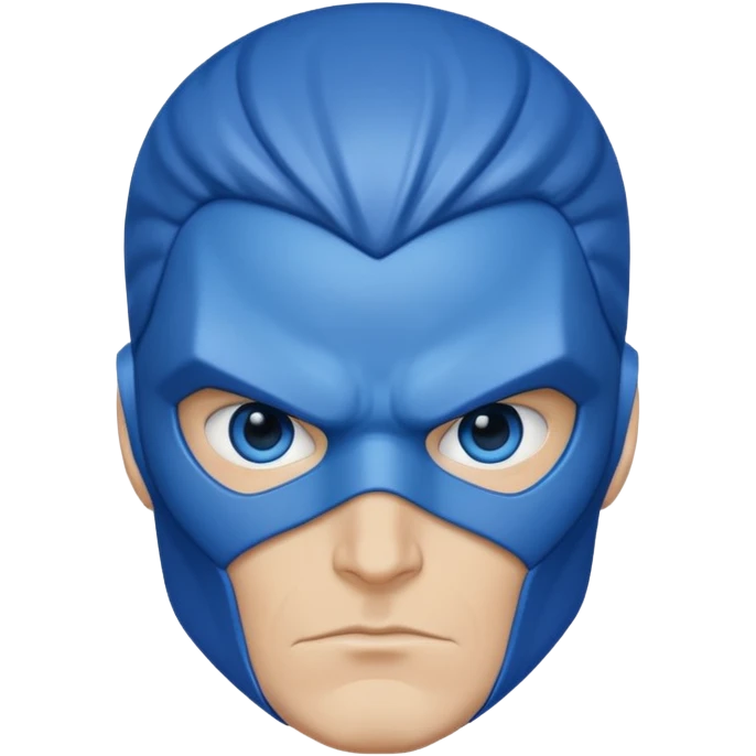 Blue halmat super hero face emoji
